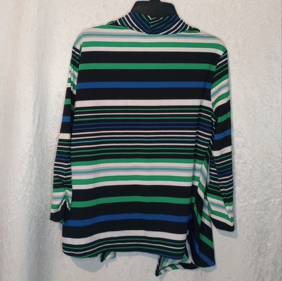 Womens Open Cardigan with cami Striped Flowy Long‎ Sleeve size PM - Picture 4 of 6